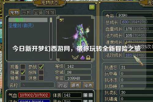 今日新開(kāi)夢(mèng)幻西游網(wǎng)，帶你玩轉全新冒險之旅