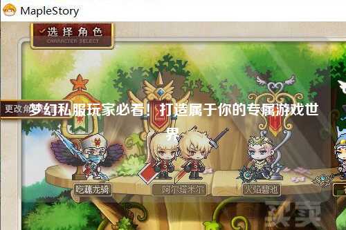夢(mèng)幻私服玩家必看！打造屬于你的專(zhuān)屬游戲世界