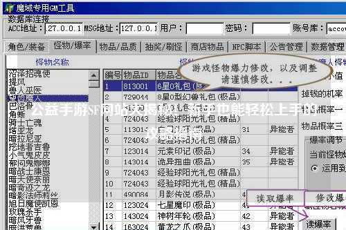 公益手游SF網(wǎng)站大揭秘！新手也能輕松上手的攻略指南